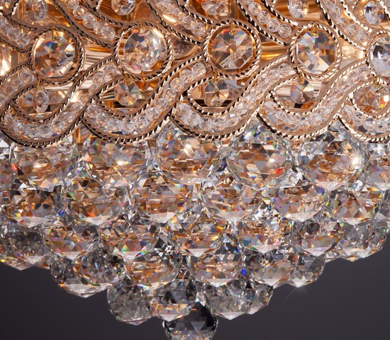 Люстра 3296/8 золото/прозрачный  хрусталь Strotskis