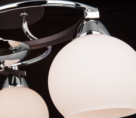 Люстра 9654/3 хром/венге