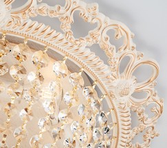 Люстра 3298/5 белый с золотом/прозрачный хрусталь Strotskis