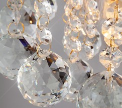 Настенный светильник 3299/2 белый с золотом/прозрачный хрусталь Strotskis