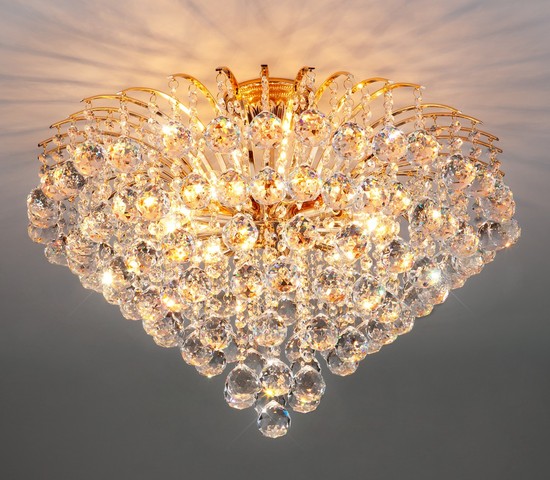 Люстра 3299/9 золото/прозрачный хрусталь Strotskis