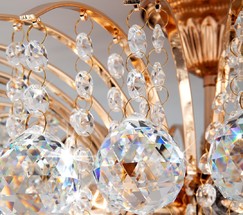Люстра 3299/9 золото/прозрачный хрусталь Strotskis