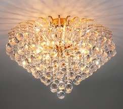 Люстра 3299/9 золото/прозрачный хрусталь Strotskis