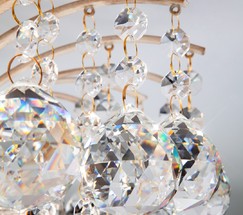 Люстра 3299/6 белый с золотом/прозрачный хрусталь Strotskis