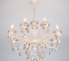 Люстра 3281/8 белый с золотом/тонированный хрусталь Strotskis