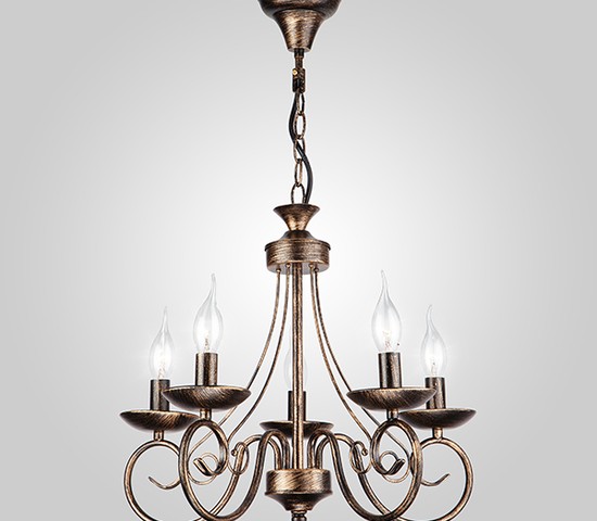 Люстра 22404/5 черный с золотом