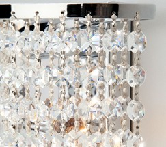 Настенный светильник 3102/2 хром/прозрачный хрусталь Strotskis