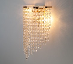 Настенный светильник 3102/2 золото/прозрачный хрусталь Strotskis