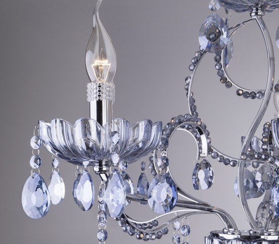 Люстра 3015/5 хром/лазурный хрусталь Strotskis