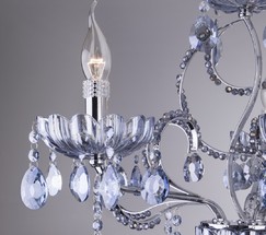 Люстра 3015/5 хром/лазурный хрусталь Strotskis