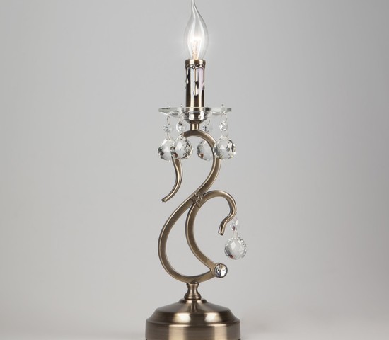 Настольная лампа 12505/1T античная бронза Strotskis