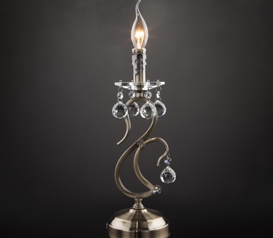 Настольная лампа 12505/1T античная бронза Strotskis