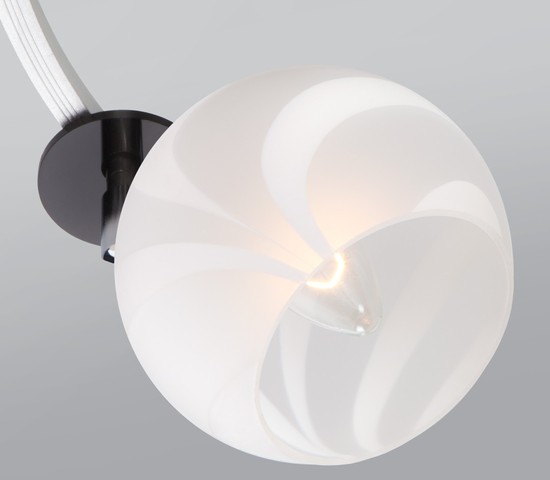 Люстра 9643/3 алюминий/белый