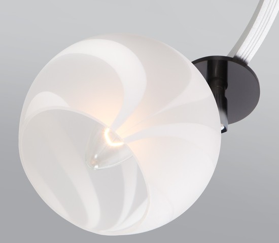 Люстра 9643/6 алюминий/белый