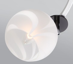 Люстра 9643/6 алюминий/белый