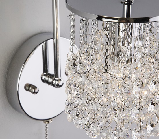 Настенный светильник 3222/1 хром Strotskis