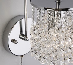 Настенный светильник 3222/1 хром Strotskis