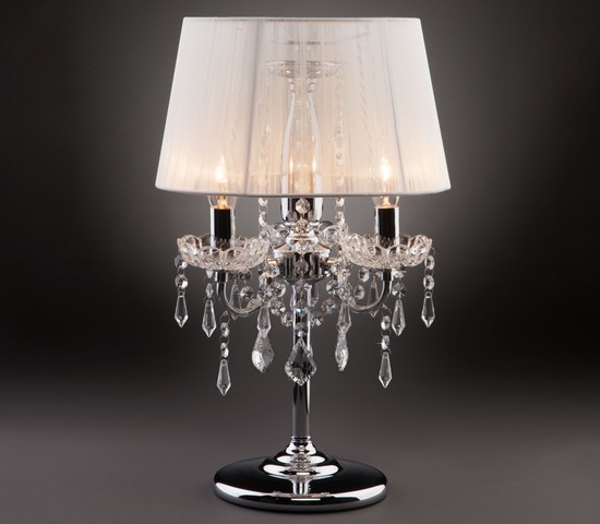 Настольная лампа 2045/3T хром/белый настольная лампа