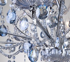 Люстра 3015/12 хром/лазурный хрусталь Strotskis