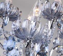 Люстра 3015/12 хром/лазурный хрусталь Strotskis