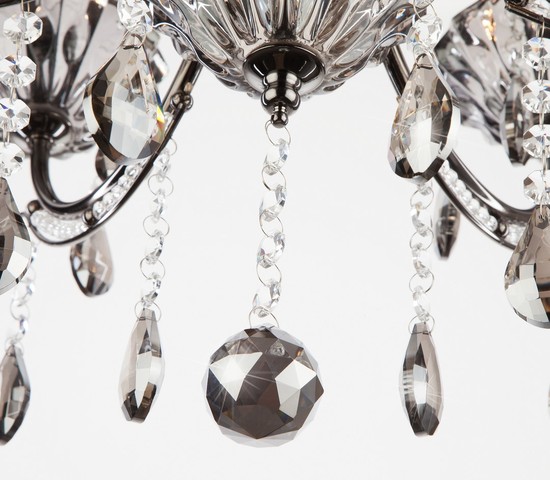 Люстра 3426/6 черный жемчуг/дымчатый хрусталь Strotskis