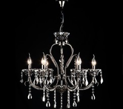 Люстра 3426/6 черный жемчуг/дымчатый хрусталь Strotskis