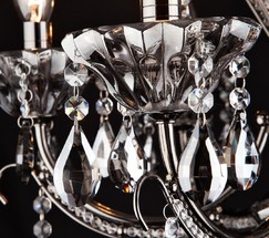 Люстра 3426/6 черный жемчуг/дымчатый хрусталь Strotskis