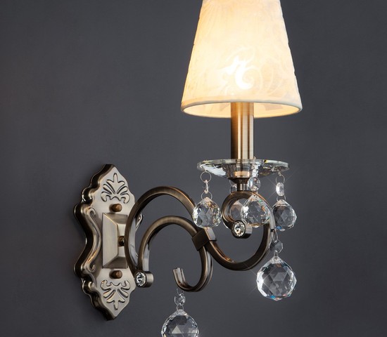 Настенный светильник 1448/1 античная бронза Strotskis