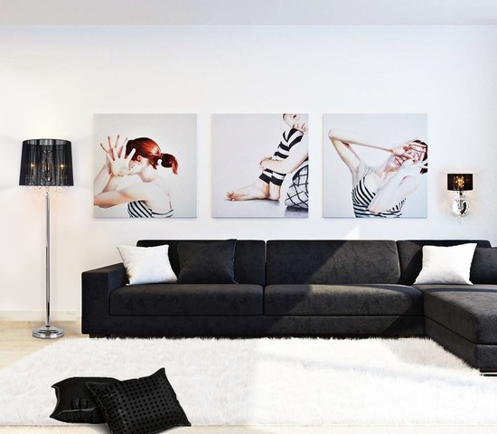 Настенный светильник 2045/1 хром/черный