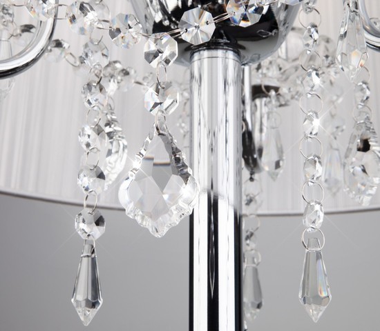 Торшер 2045/3F хром/белый  торшер