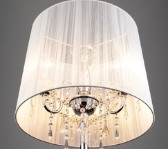 Торшер 2045/3F хром/белый  торшер