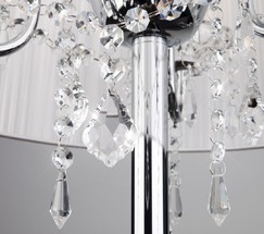 Торшер 2045/3F хром/белый  торшер