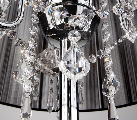 Торшер 2045/3F хром/черный торшер