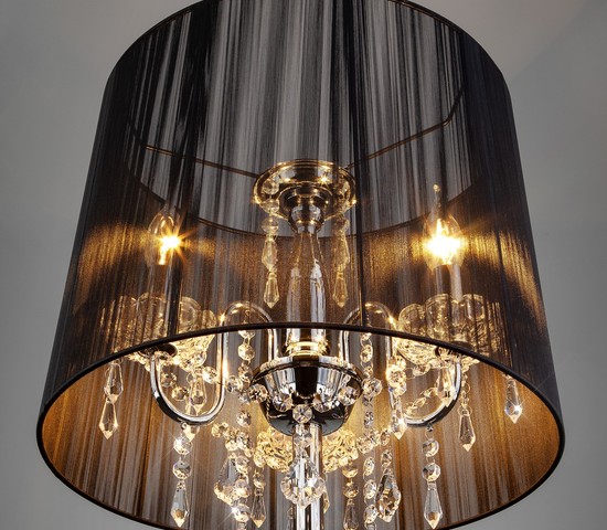 Торшер 2045/3F хром/черный торшер