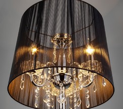 Торшер 2045/3F хром/черный торшер