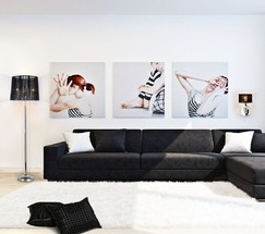 Торшер 2045/3F хром/черный торшер