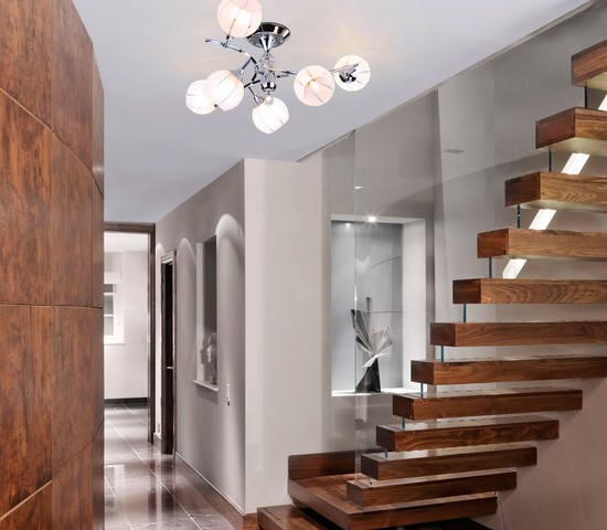 Люстра 3353/6 хром/белый