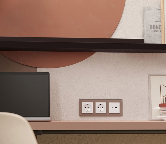 Рамка на 3 поста Favorit (латте, стекло) (W0031142)