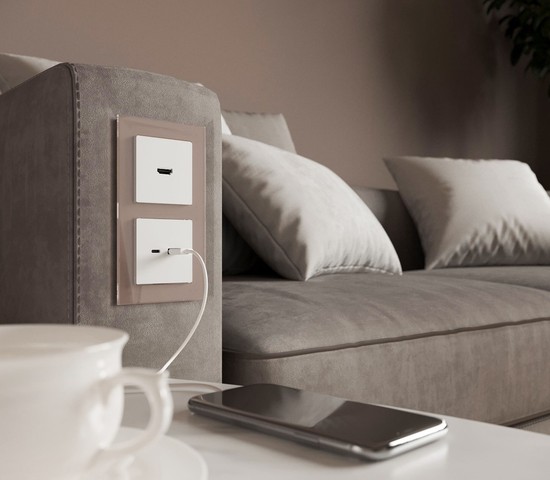 Рамка на 2 поста Favorit (латте, стекло) (W0021142)