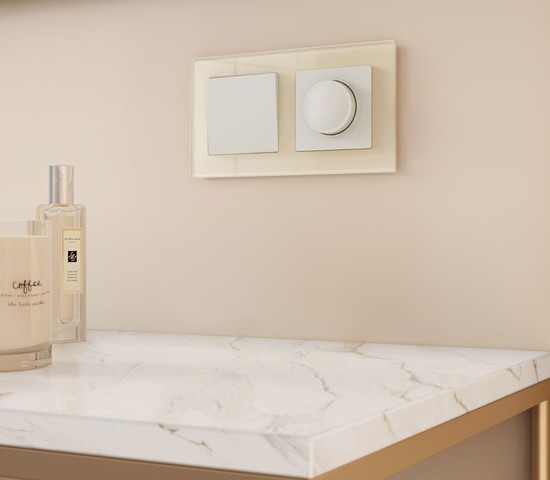 Рамка на 2 поста Favorit (молочный, стекло) (W0021141)