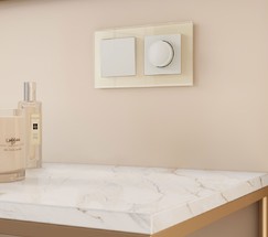 Рамка на 2 поста Favorit (молочный, стекло) (W0021141)