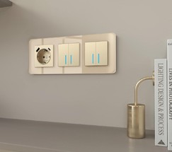 Рамка на 3 поста Elite (айвори, стекло) (W0032443)