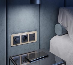 Рамка на 3 поста Elite (айвори, стекло) (W0032443)