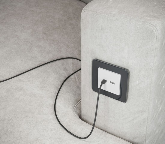 Рамка на 1 пост Elite (графит, стекло) (W0012440)