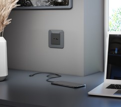 Рамка на 1 пост Elite (графит, стекло) (W0012440)