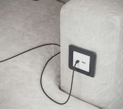 Рамка на 1 пост Elite (графит, стекло) (W0012440)