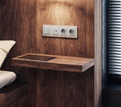 Рамка на 4 поста Elite (дымчатый, стекло) (W0042417)