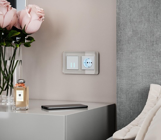 Рамка на 2 поста Elite (дымчатый, стекло) (W0022417)