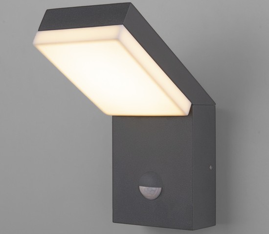 Универсальный уличный светильник 1541 TECHNO LED с датчиком движения Серый