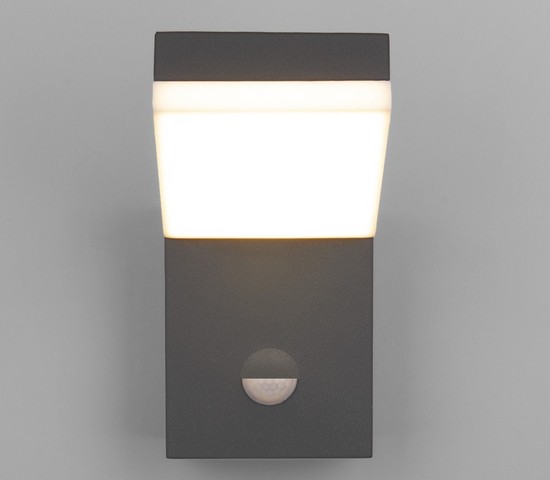 Универсальный уличный светильник 1541 TECHNO LED с датчиком движения Серый